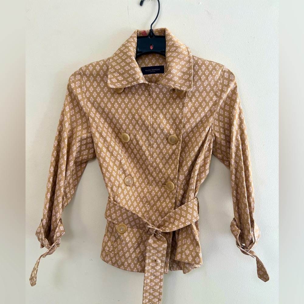 Piazza Sempione Beige Floral Jacket